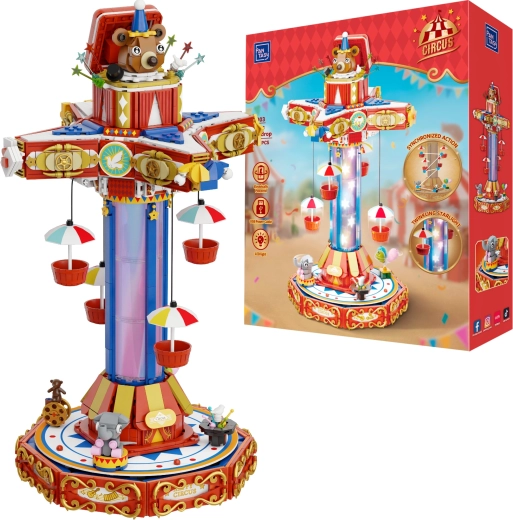 Carrusel Pantasy Circus Paradrop – set de construcción de 1680 piezas con LED
