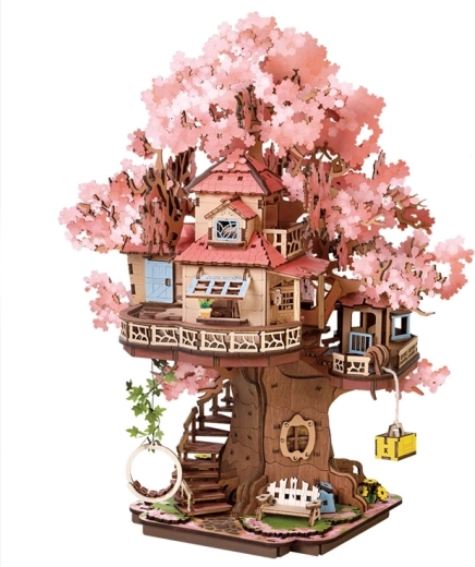 RoboTime Rolife maqueta 3D de madera Casa del Árbol Sakura