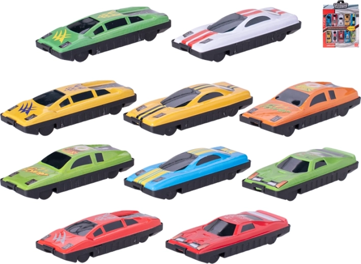 Set de coches metálicos de 7 cm – 10 piezas con rodaje libre