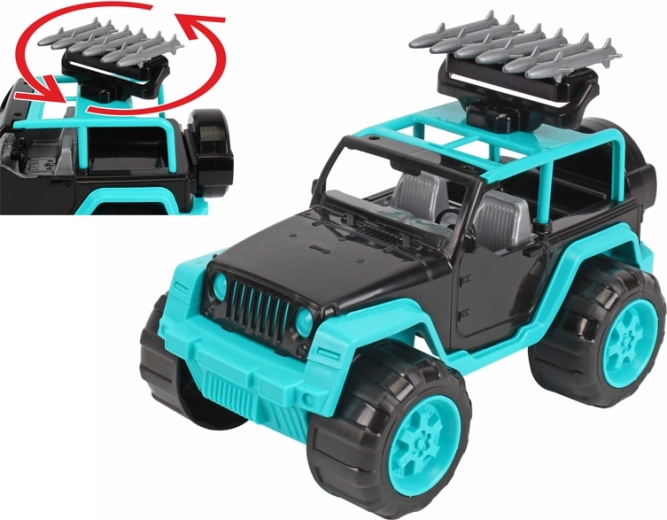 Coche todoterreno SUV 28 cm con misiles giratorios