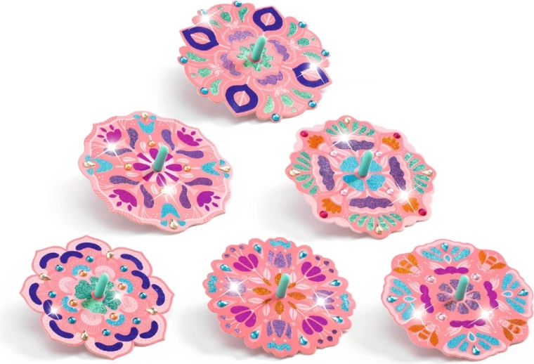 Peonzas brillantes llenas de colores