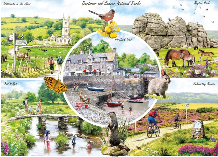Puzzle GIBSONS Dartmoor & Exmoor 1000 piezas