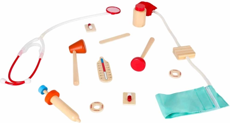 Accesorios de madera para desarrollar habilidades