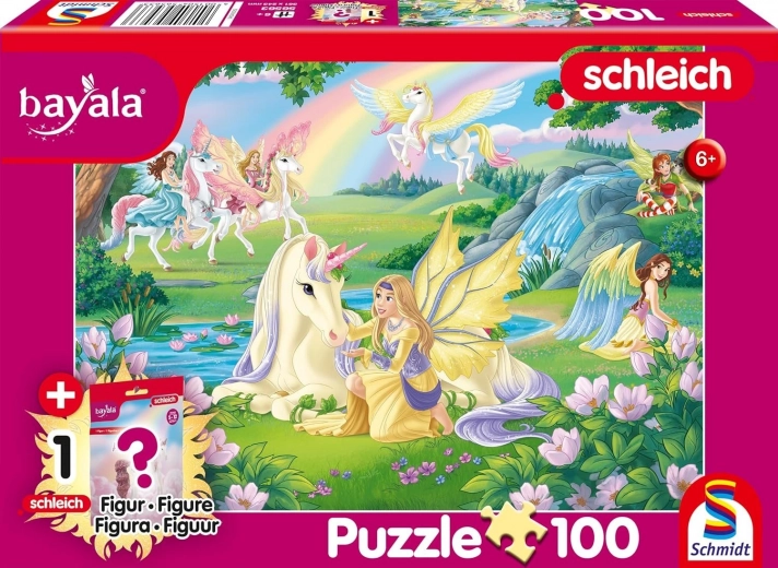Puzzle Bayala: unicornios mágicos de 100 piezas con figura SCHLEICH