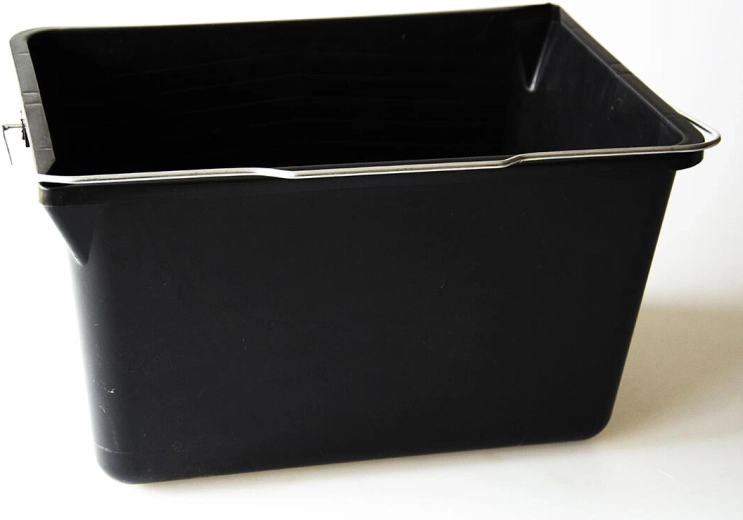Cubo de pintura 12 l rectangular, negro