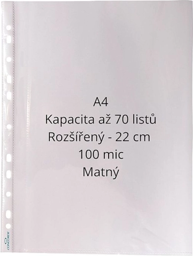 Funda para documentos Concorde A4 mate 100 µm 50 uds