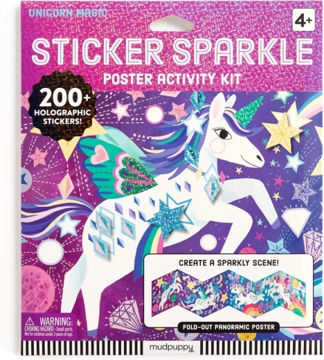 Set de pegatinas brillantes con Unicornios Mágicos