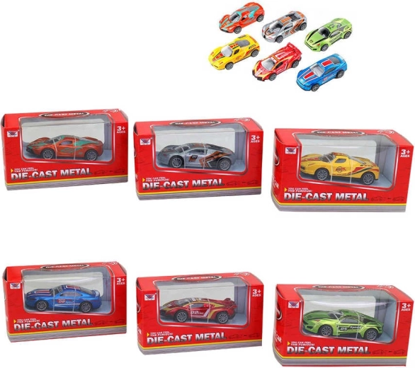 Cochecito deportivo de carreras de metal 8 cm en caja - 1 pieza