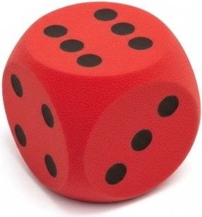 Dado de juego de espuma 15 × 15 × 15 cm