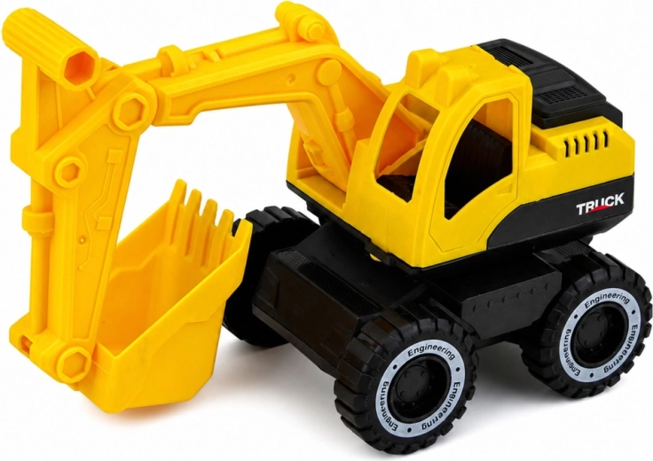 Excavadora con cabina giratoria y brazo móvil