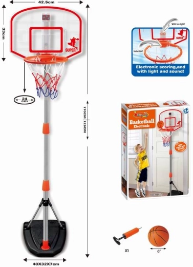 Juego de baloncesto con altura ajustable 170 cm