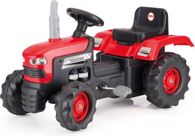 Gran tractor de pedales rojo Dolu