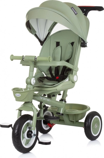 Triciclo con techo 2 en 1 CHIPOLINO Marathon, verde pastel