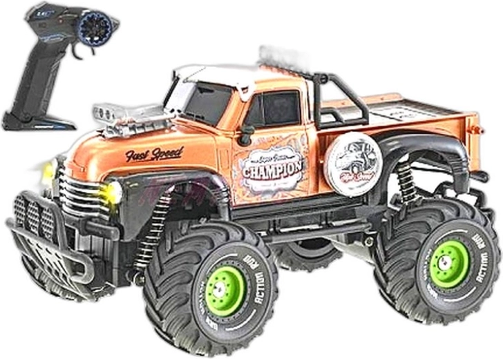 Coche todoterreno RC por control remoto 1:18 con luz - 1 unidad