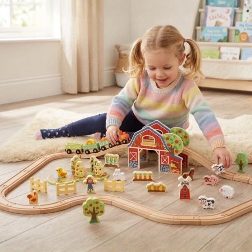 Diseño de madera seguro para niños a partir de 3 años