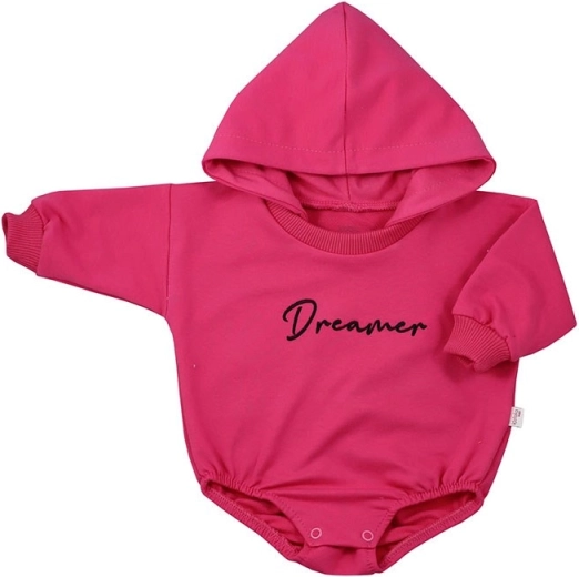 Body de chándal para bebé con capucha KOALA Dreamer, rosa oscuro