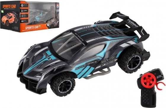Coche deportivo RC 2,4 GHz 20 cm a pilas – Turquesa