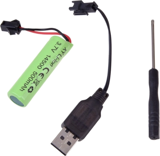 Batería recargable de 3,7 V con cable USB