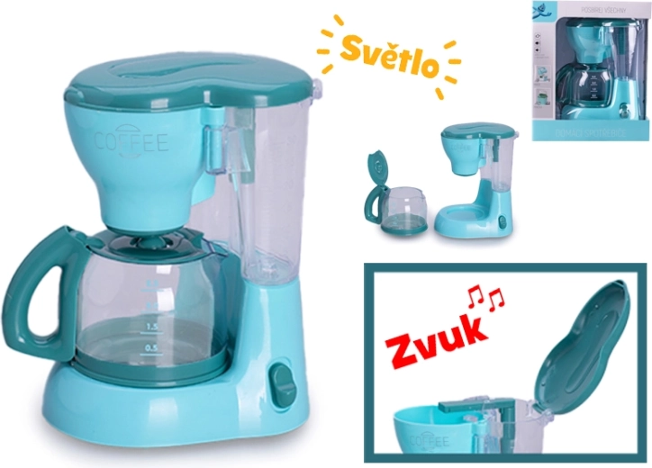 Cafetera infantil de goteo con luz y sonido 16 cm