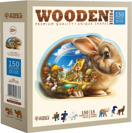 Puzle de madera Conejito de Wooden City