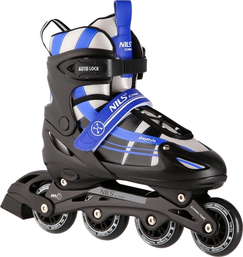 Patines infantiles ajustables 2 en 1 NILS Extreme – negro-azul