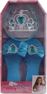 Set de zapatitos con corona azul