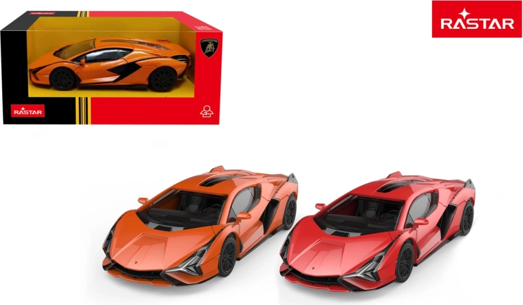 Cochecito metálico Lamborghini Sián 1:43 Rastar rojo - 1 unidad
