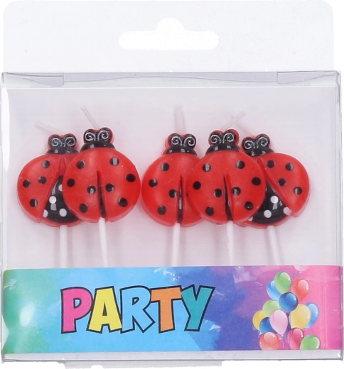 Vela de fiesta Mariquita - Set de 5 uds