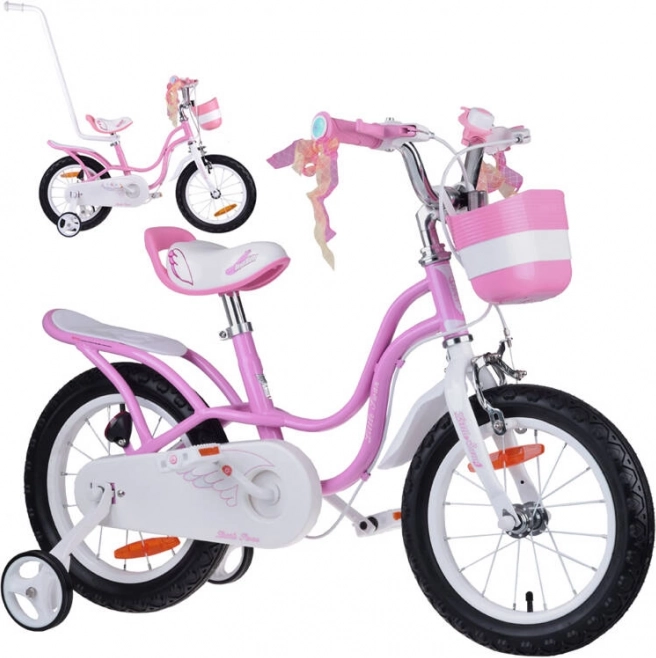 Bicicleta infantil 14" Little Swan con cesta y ruedas auxiliares ROYALBABY – Little