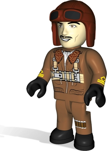 Figura del piloto y cabina detallada