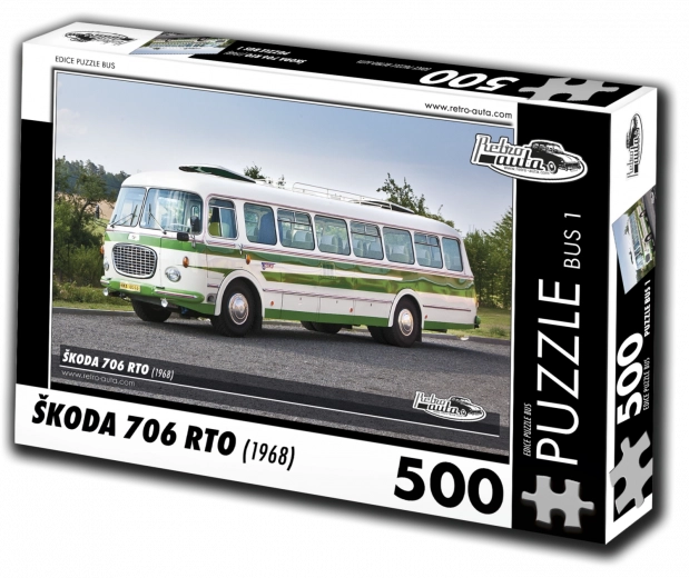 Puzle RETRO-AUTA Škoda 706 RTO autobús 500 piezas