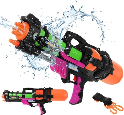 Gran pistola de agua de 60 cm con depósito de 1,25 l y alcance de 6 m