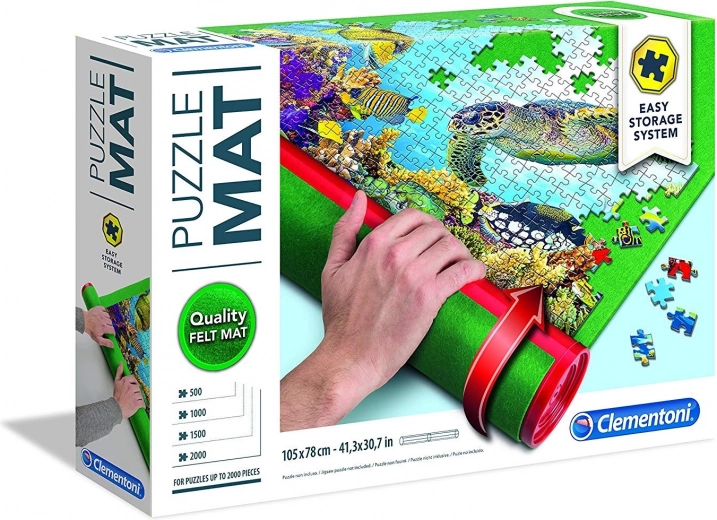 Alfombrilla enrollable para puzles CLEMENTONI 500–2000 piezas (105 × 78 cm)