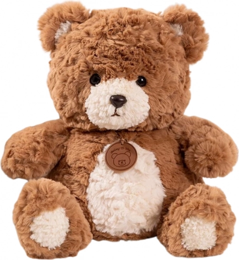 Osito de peluche con medallón marrón 25 cm