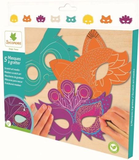 Máscaras de animales para rascar para niños