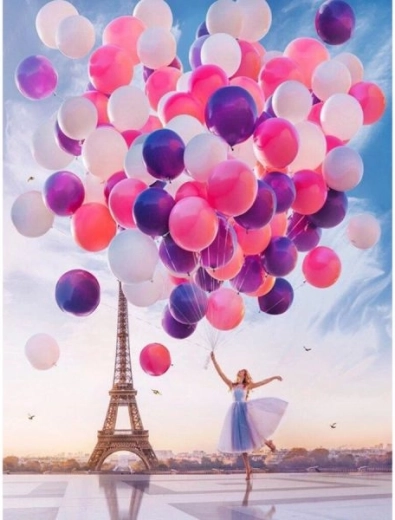 Mosaico de diamantes globos de colores 30 × 40 cm - 1 pieza