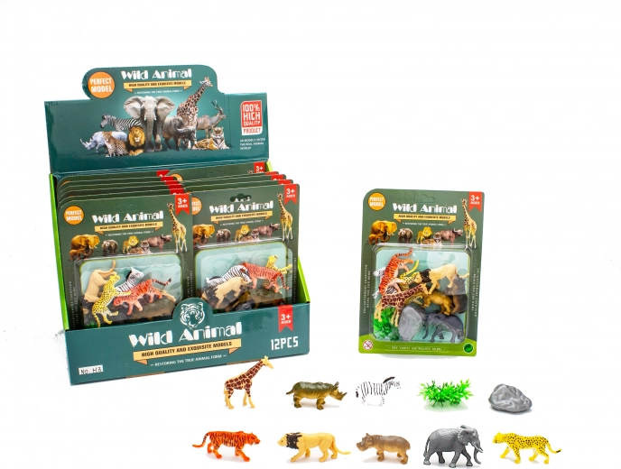 Animales salvajes set de figuras 10 uds 6 cm