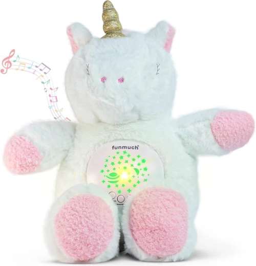 Proyector 2 en 1 para dormir con iluminación y música, unicornio