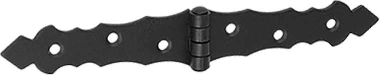 Bisagra decorativa francesa 200 × 34 × 2 mm, negra