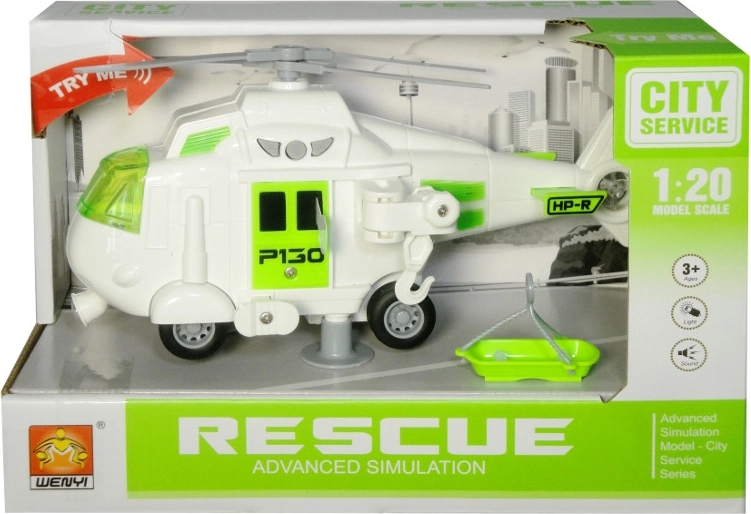 Helicóptero de rescate con luz y sonido