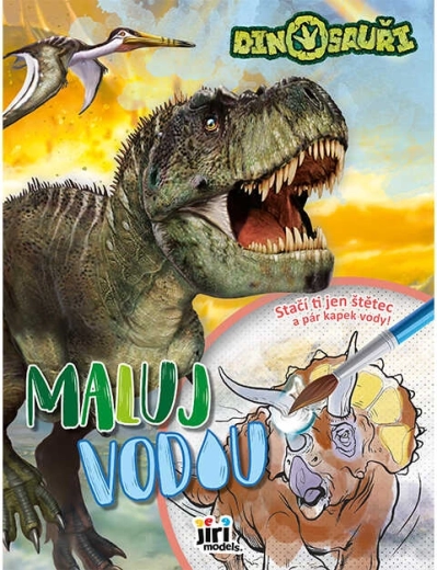 Pinta con agua A4 dinosaurios