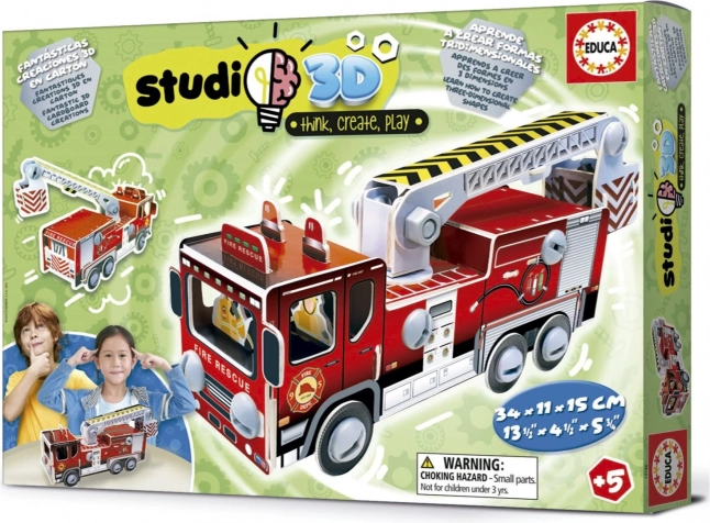 Modelo 3D de vehículo de bomberos EDUCA