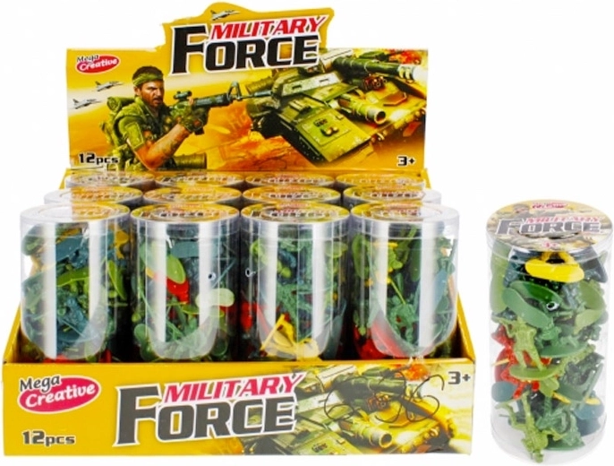 Set de soldaditos de plástico Army en tubo (46 uds)