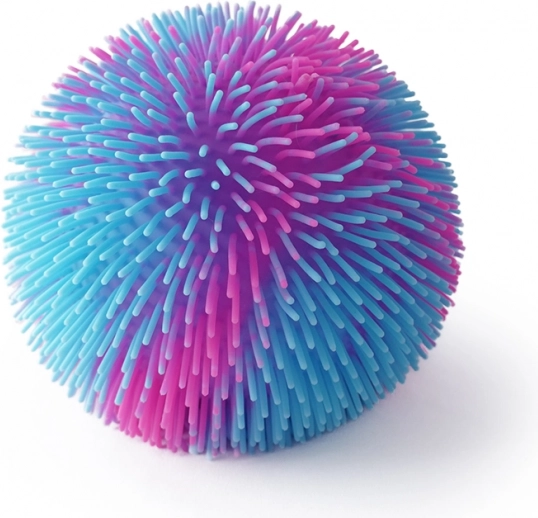 Pelota arcoíris con flecos y luz – rosa-azul
