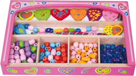 Set creativo de cuentas de madera para niños 3+