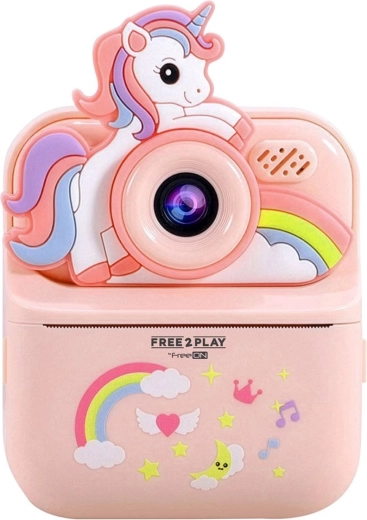 FREEON Free2Play cámara digital infantil con impresión instantánea Unicorn