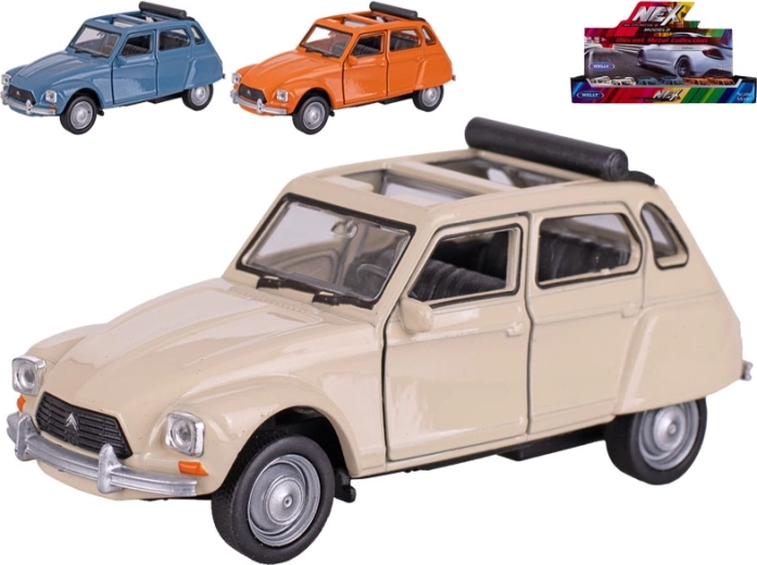Modelo metálico Citroën Dyane con retroceso de 12 cm Welly