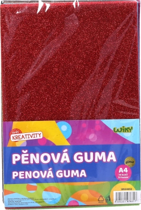 Goma EVA A4 con purpurina, 10 uds