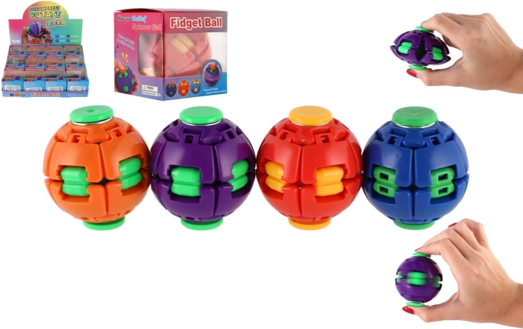 Pelota giroscópica antiestrés para apretar y girar - 1 unidad