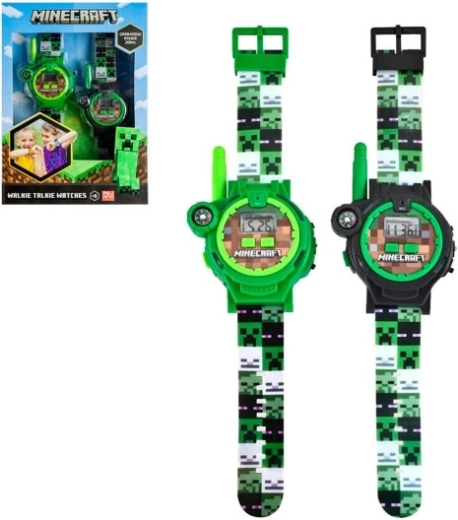 Relojes infantiles Minecraft con walkie-talkie (set de 2 uds) con linterna LED y brújula